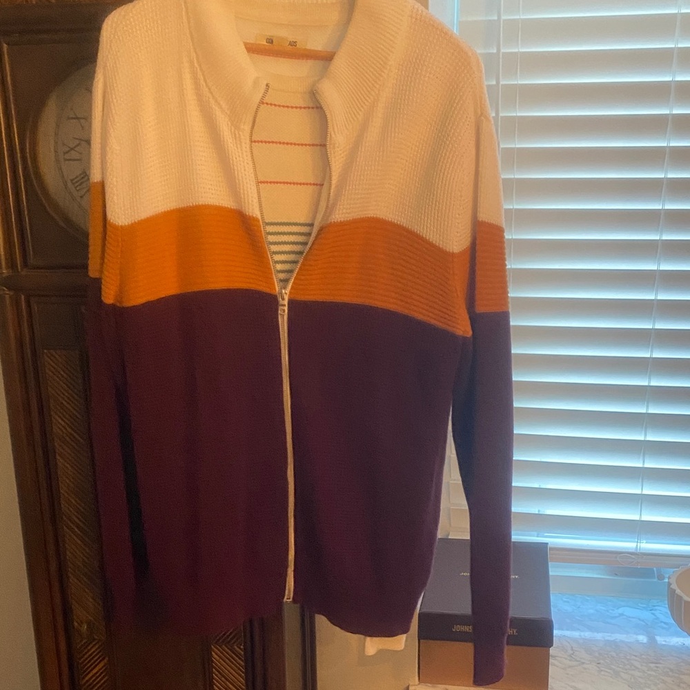 INC International Concepts Multicolor Zip-Up Cardigan